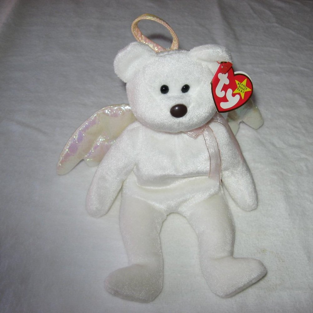 Ty Beanie Babies 1998 Halo Plush Bear Christmas